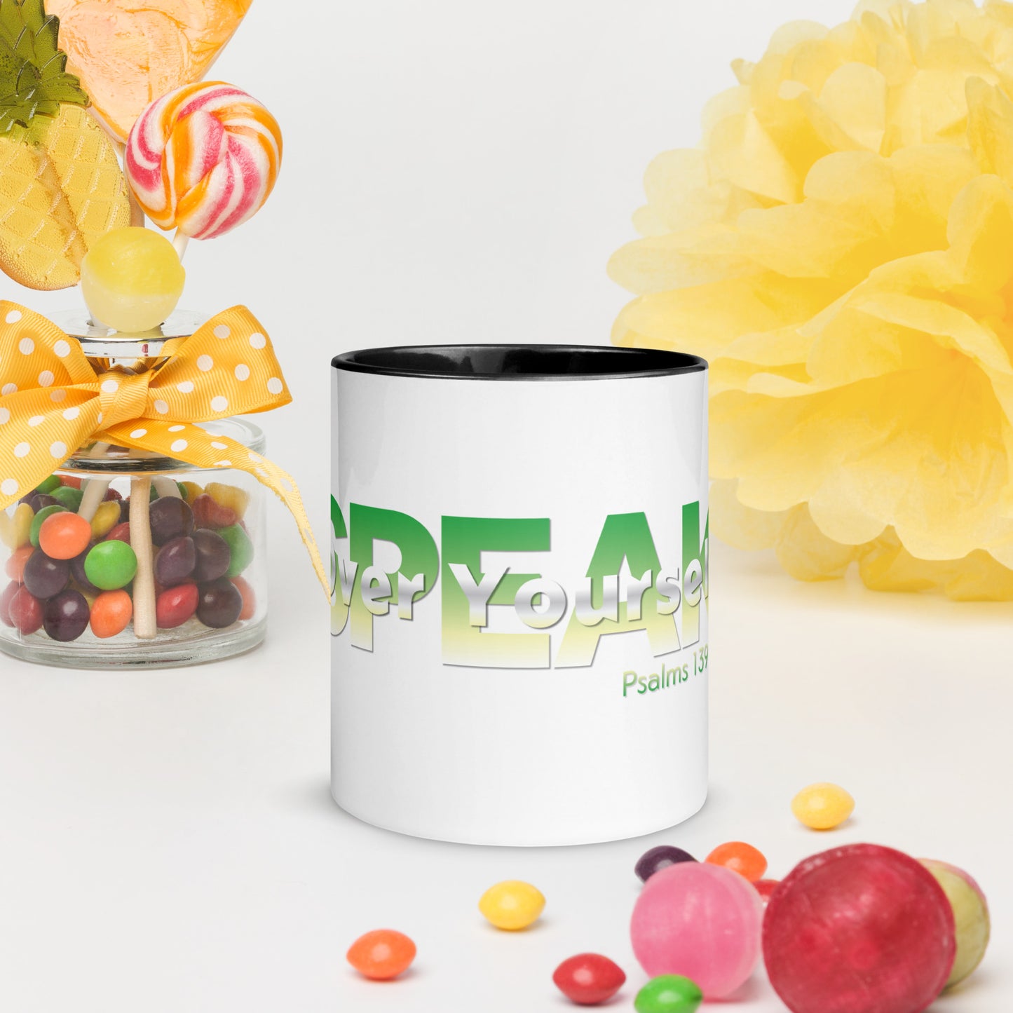 Speak Over Yourself Mug with Color Inside