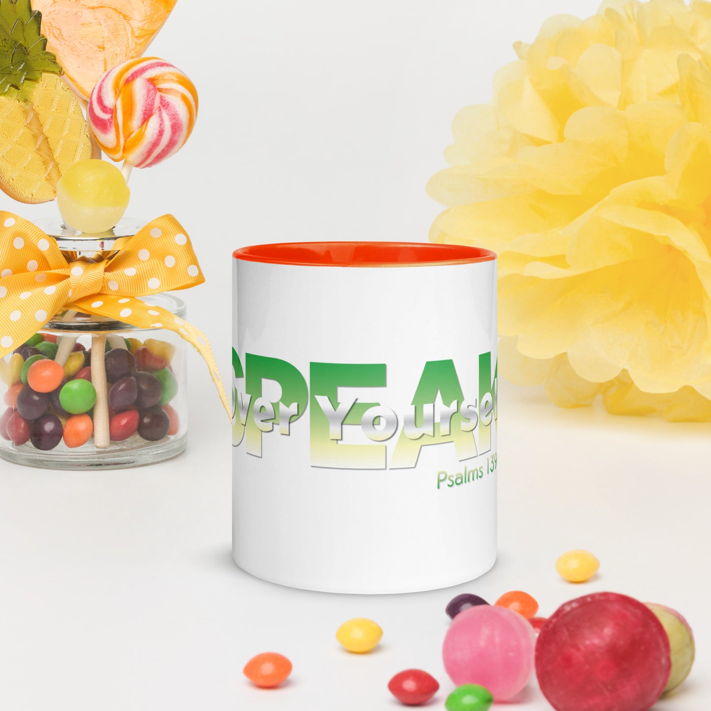 Speak Over Yourself Mug with Color Inside