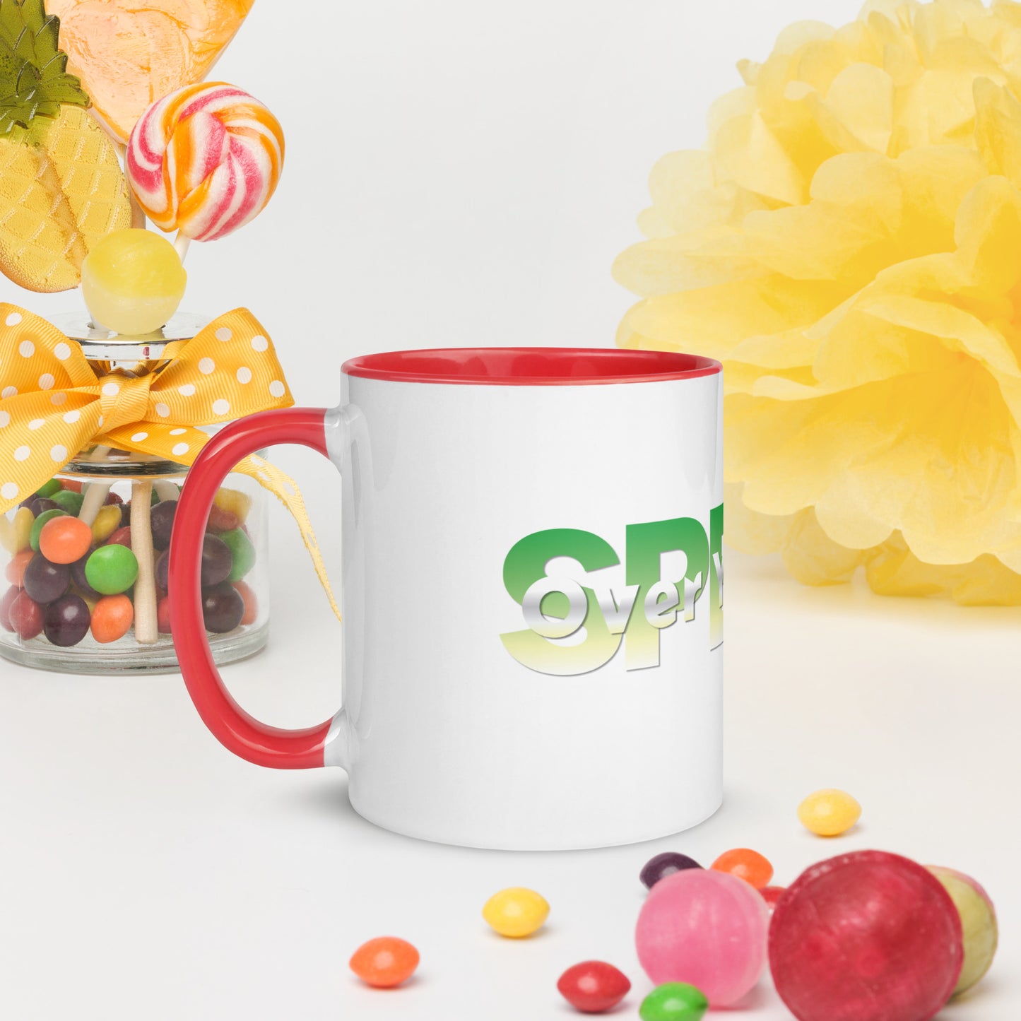 Speak Over Yourself Mug with Color Inside