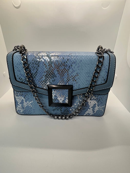 Periwinkle Blue and White Crossbody