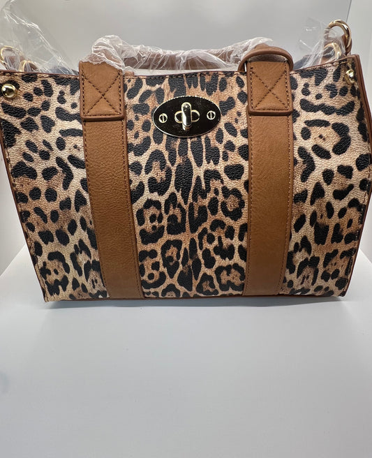 Leopard Print Handbag- Medium